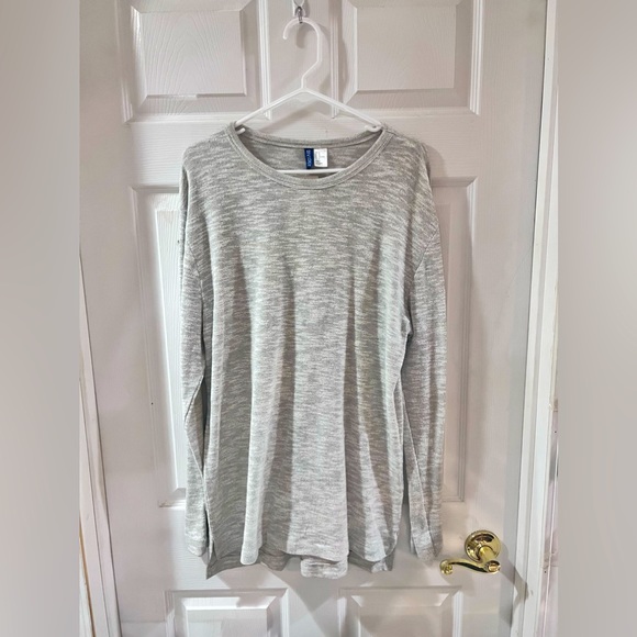 H&M Heather Grey Long sleeve tee M - Picture 1 of 4
